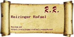 Reizinger Rafael névjegykártya